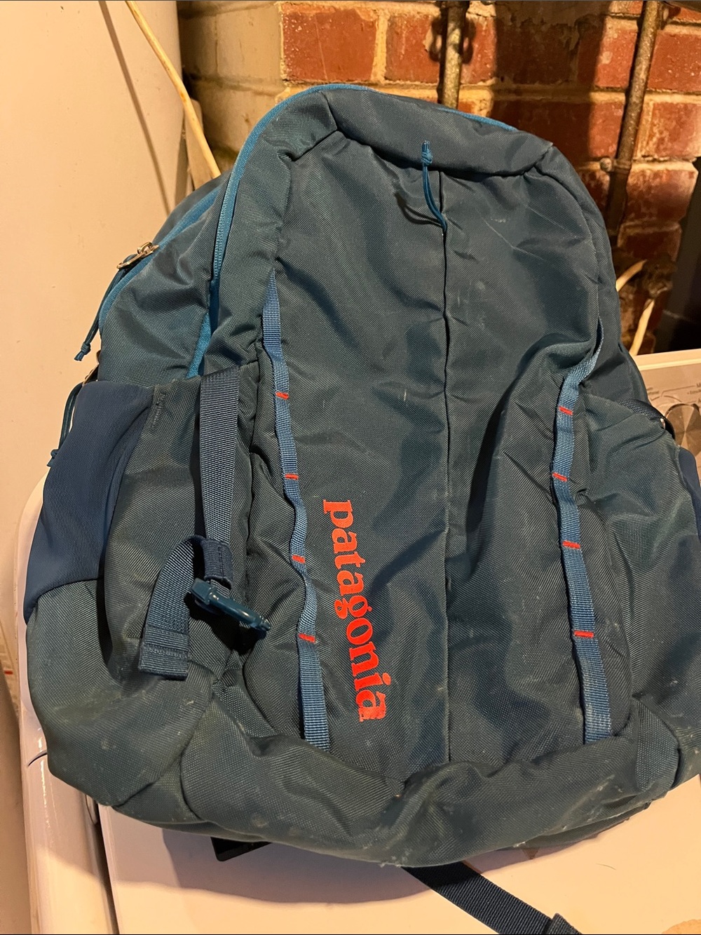 Patagonia Teal and Orange Daypack Backpack